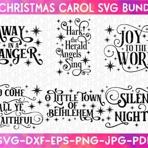 Christmas Carol Svg Bundle Christmas Svg Bundle Christmas Svg Files for Cricut Christian Christmas Svg Religious Christmas Svg Jesus Svg Png
