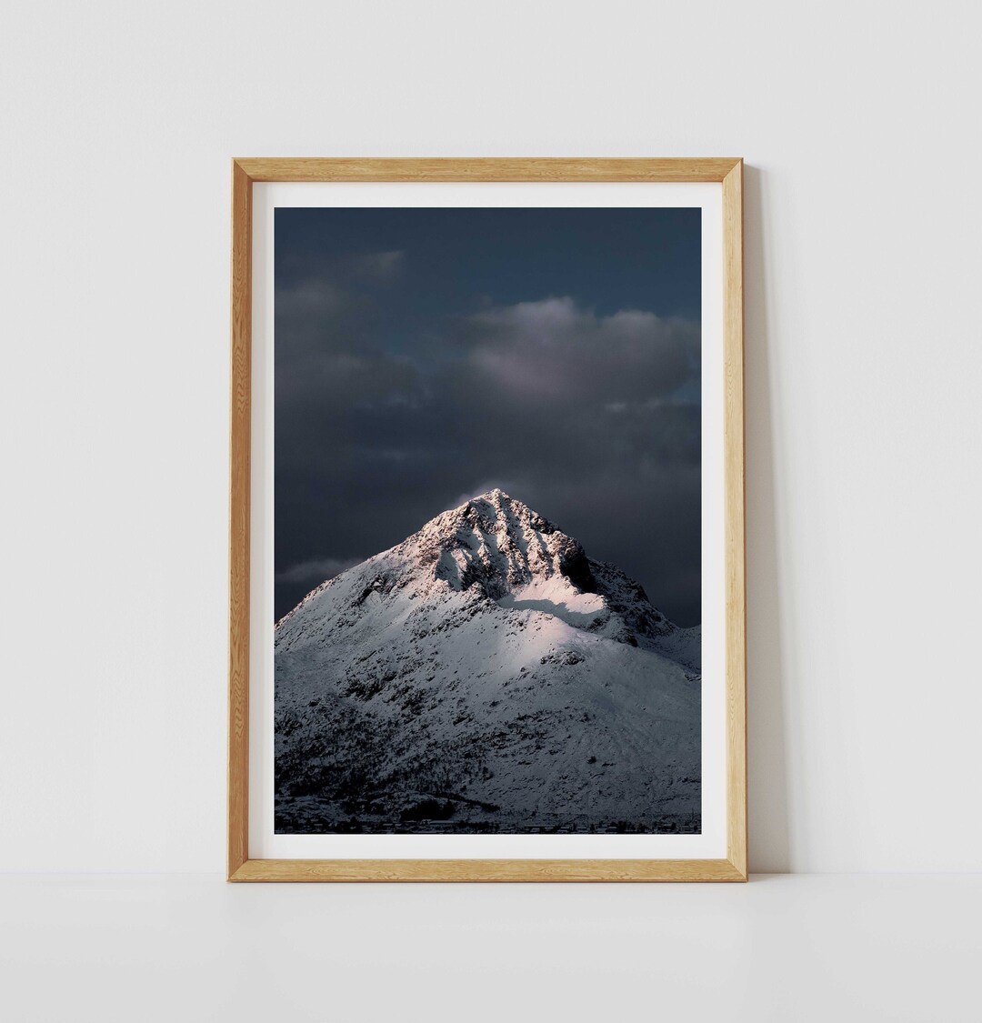 Stormy Mountain Art Print Fotografía de viajes Wall Art, Minimalista