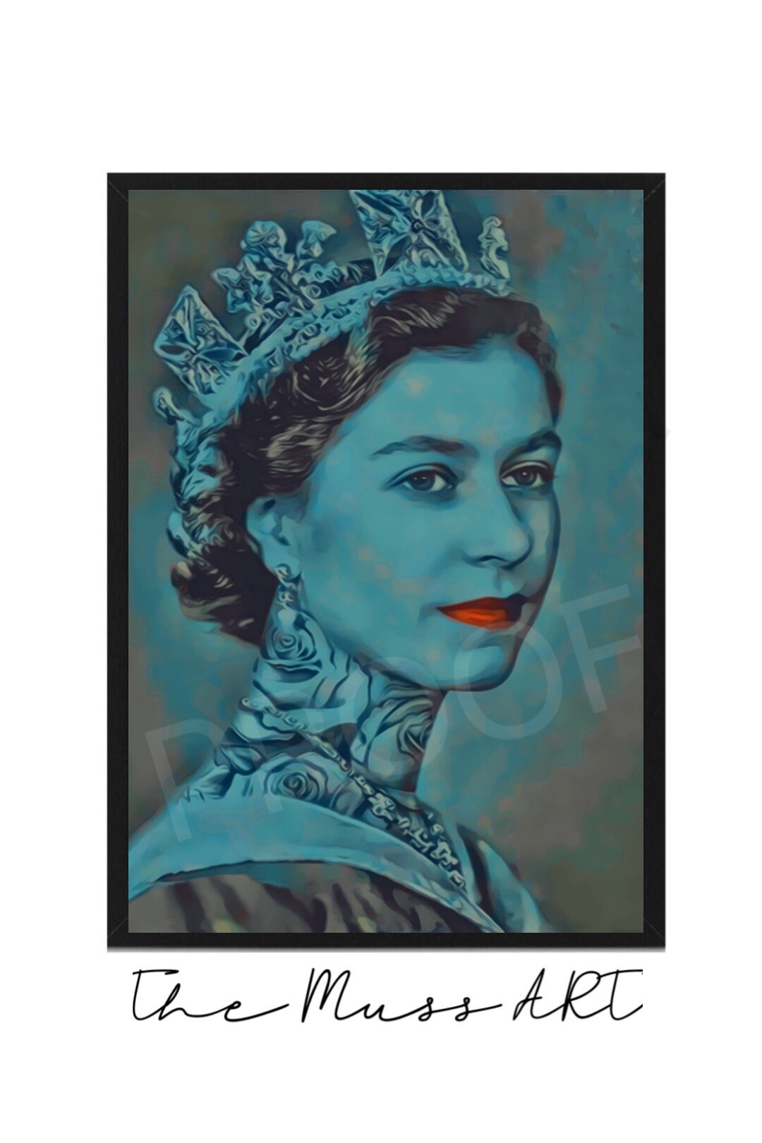Queen of the Crop: Queen Elizabeth Tattoo Modern Art Fashion - Etsy