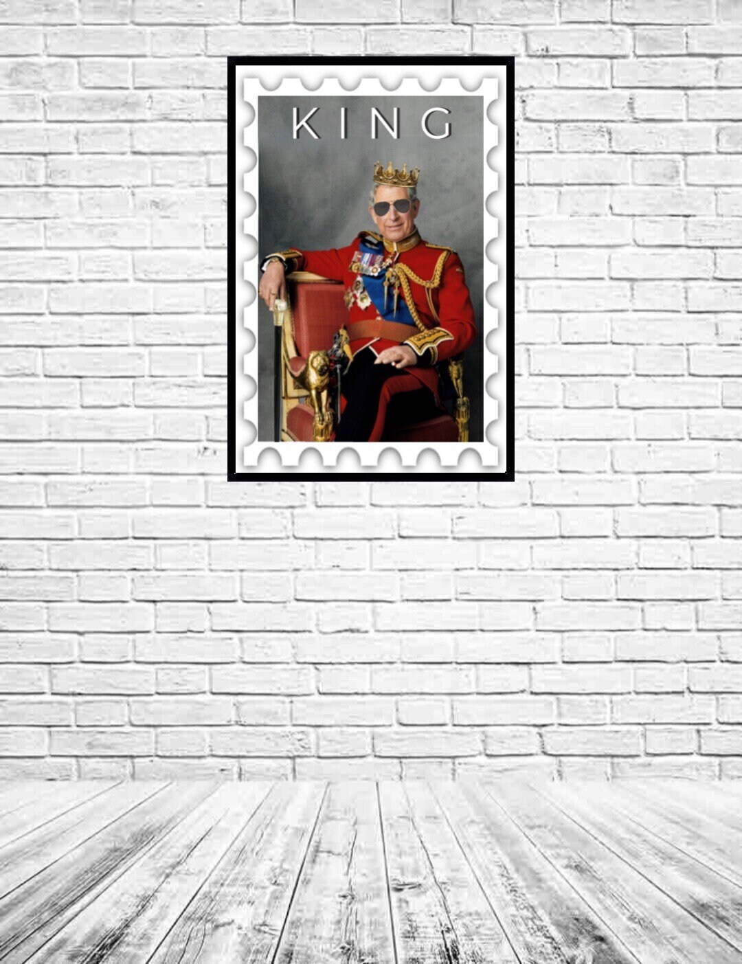 King Charles: Royal/ Abstract/ Icon/ British/ Portrait/ Wall Art/ Gift ...