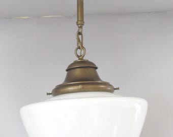 Vintage Schoolhouse Pendant Light -- 14 inch diameter