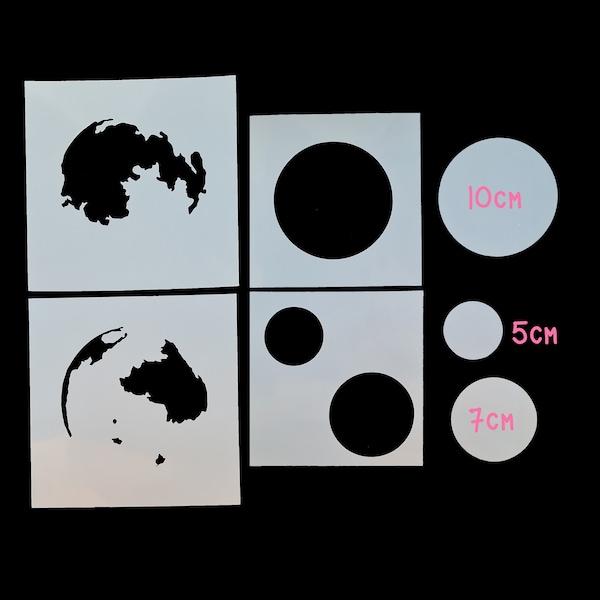 Moon Layering Stencil Set (4 Pieces) for Card Making, DIY and Crafting. Free UK Shipping