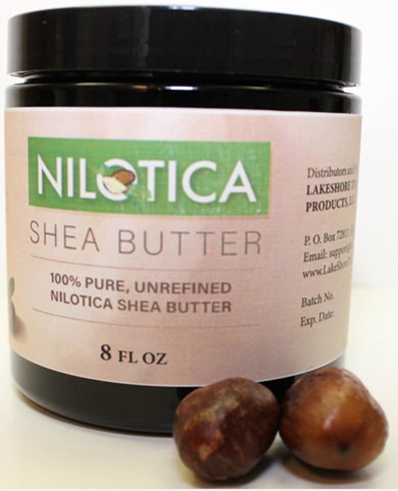 Nilotica East Africa Unrefined Raw 100 Organic Shea Butter 8 Oz. Light