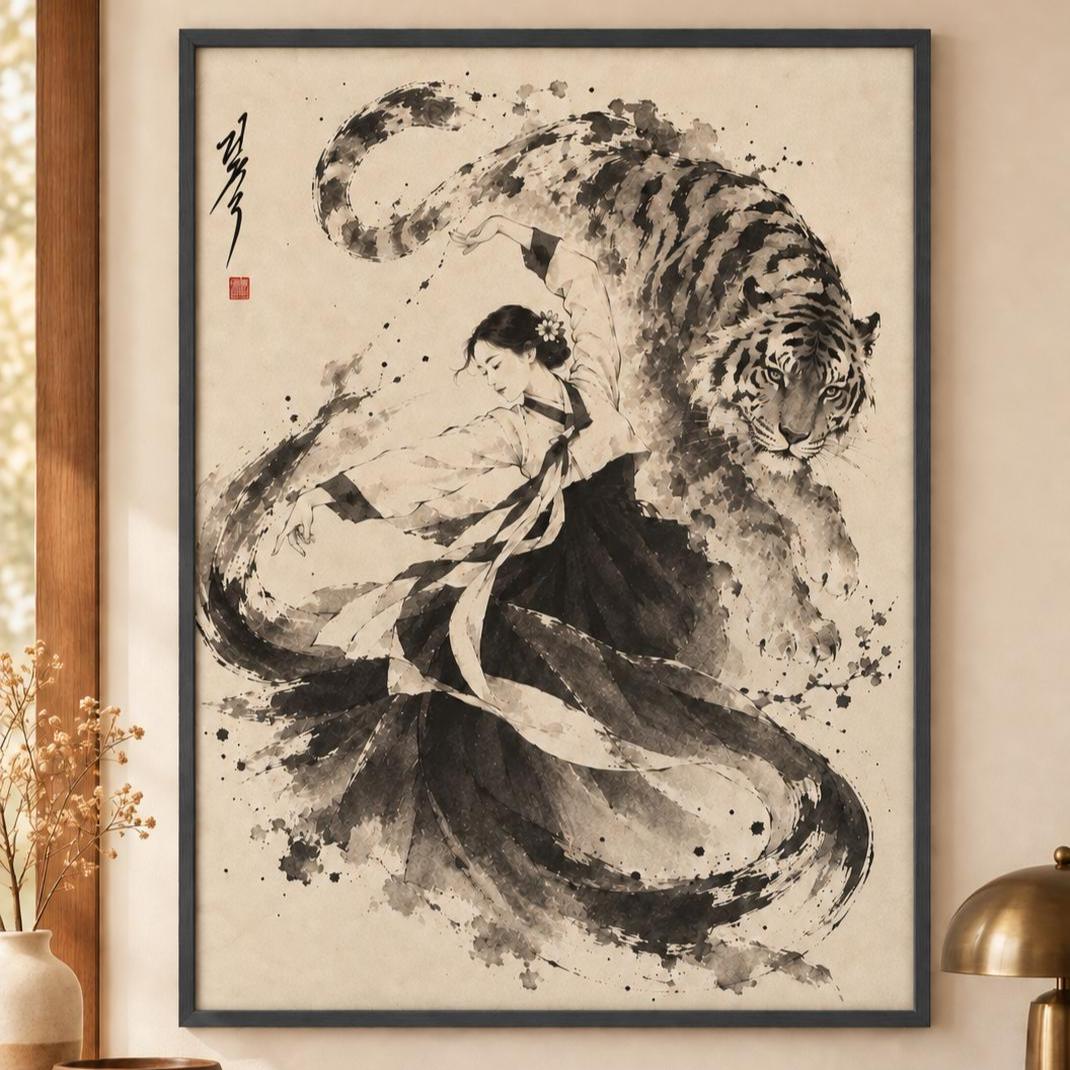 Tiger korean art - Etsy 日本