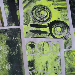 Mixed media scrap paper, custom paper, art, journaling paper, gelli prints, decorated papers, junk journal paper kit, journaling, 15 papers
