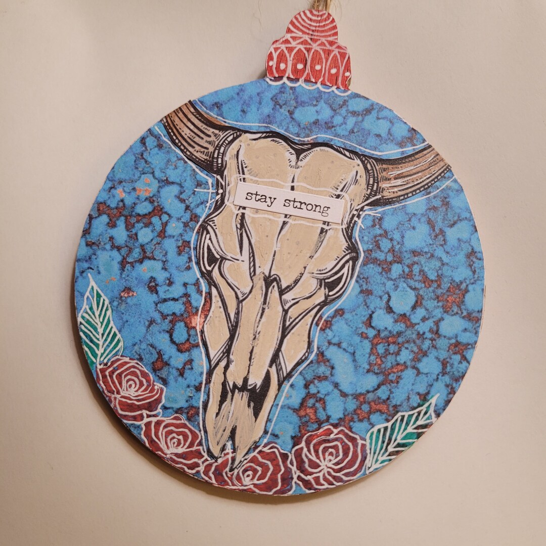 Cow Skull, Christmas Ornament, Texas Ornament, Skull Ornament, Ranch