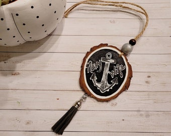 Navy wife Car Charm rear view mirror