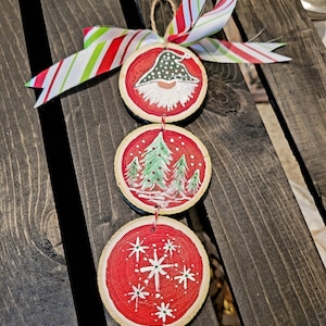 Gnome hand painted ornament