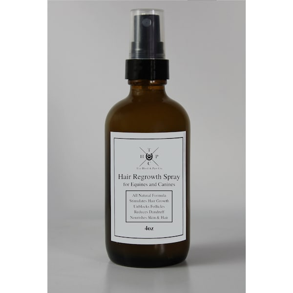 All Natural Hair Regrowth Spray for Dogs and Horses - Hair Growth - Equine Canine