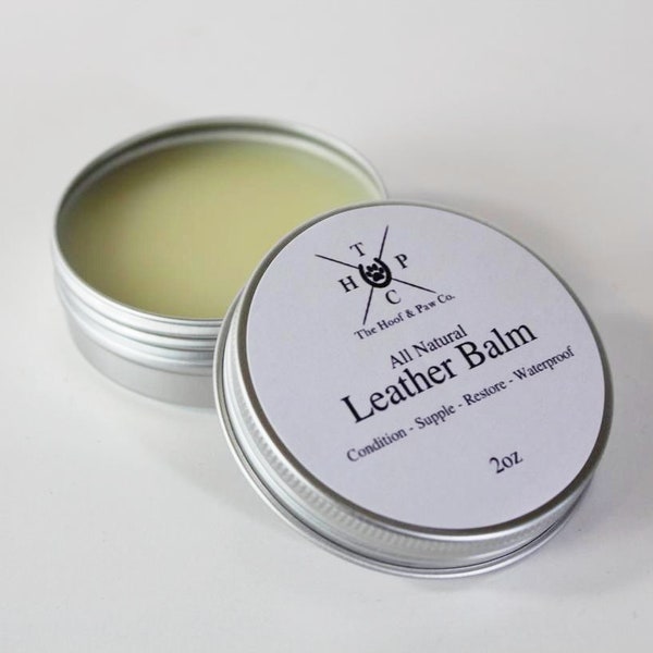 All Natural Leather Balm - Conditioner For Tack Saddles Boots Shoes Bags Wallets Jackets Furniture