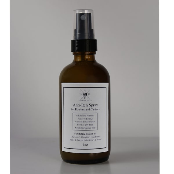 All Natural Anti-Itch Spray - For Dogs and Horses - Dry Skin • Allergies • Insect Bites  • Yeast & Fungus