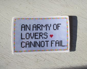 An Army of Lovers Cannot Fail Waterproof Vinyl Bumper Sticker