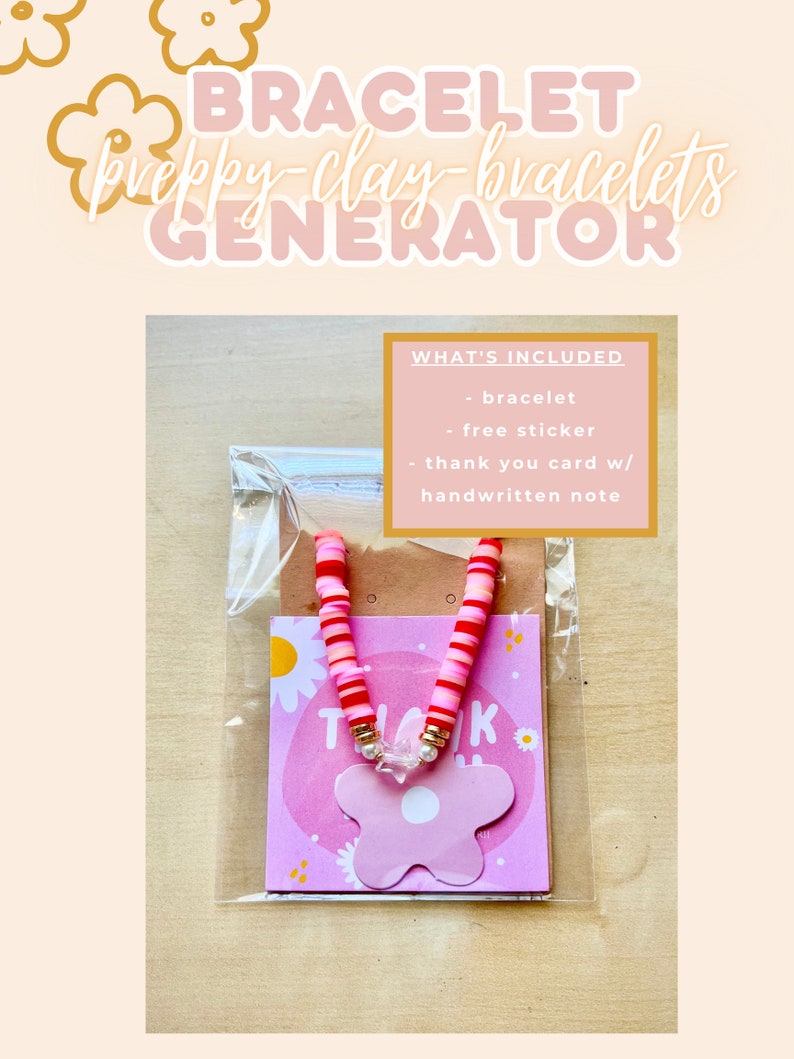 Preppy Clay Bracelet Generator Etsy
