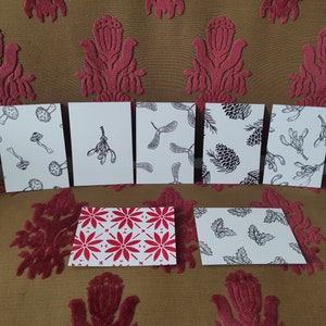 linogravure carte nature - A5 - cartes de voeux - print