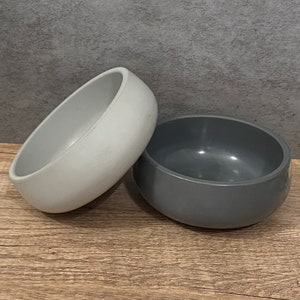 Decorative Concrete Bowl | Small Fruit Bowl | Modern Shallow Bonsai Planter