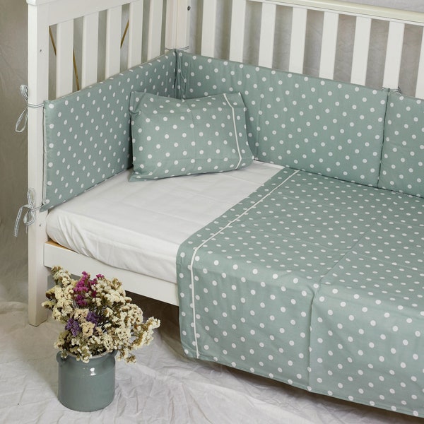 Polka Dot Crib Sheet Etsy