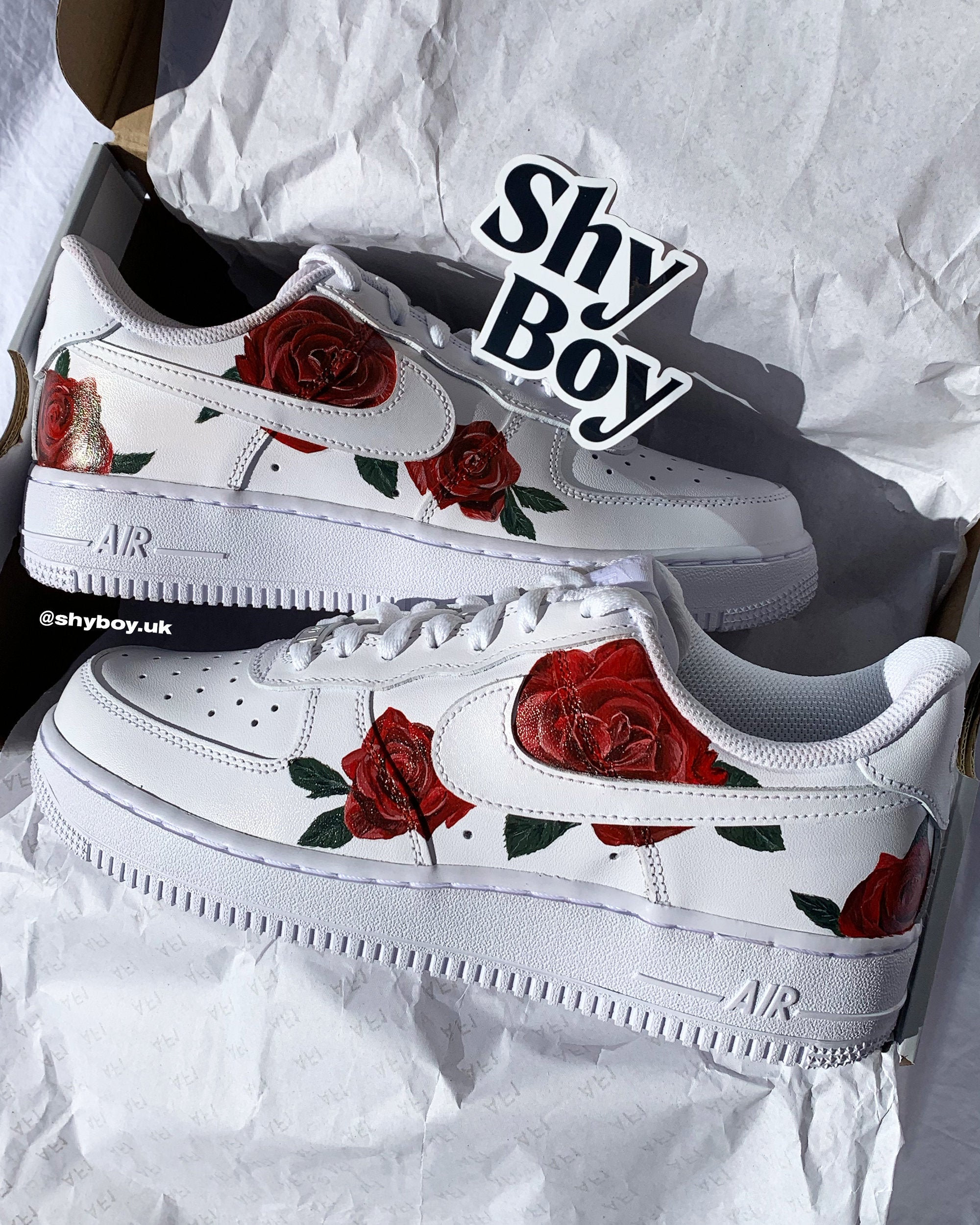 Nike Air Force 1 Custom Low Valentines Day Red Pink Shoes Men