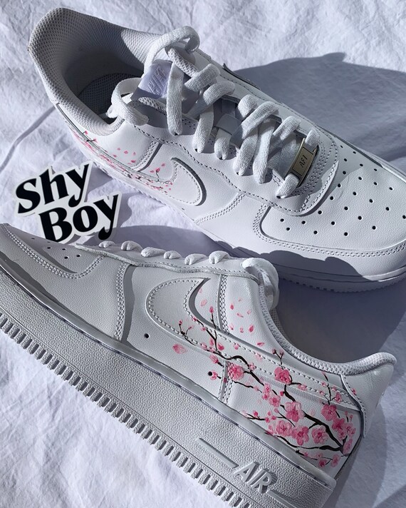 Flor rosa personalizada de Nike Air Force 1 | Etsy España