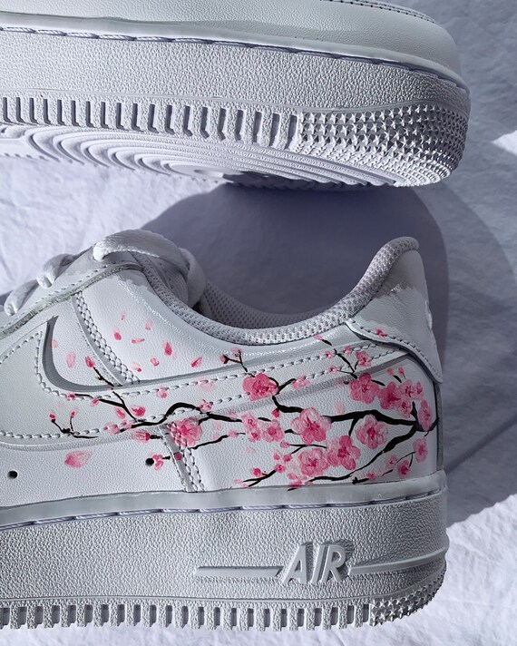 Flor rosa personalizada de Nike Air Force 1 | Etsy España