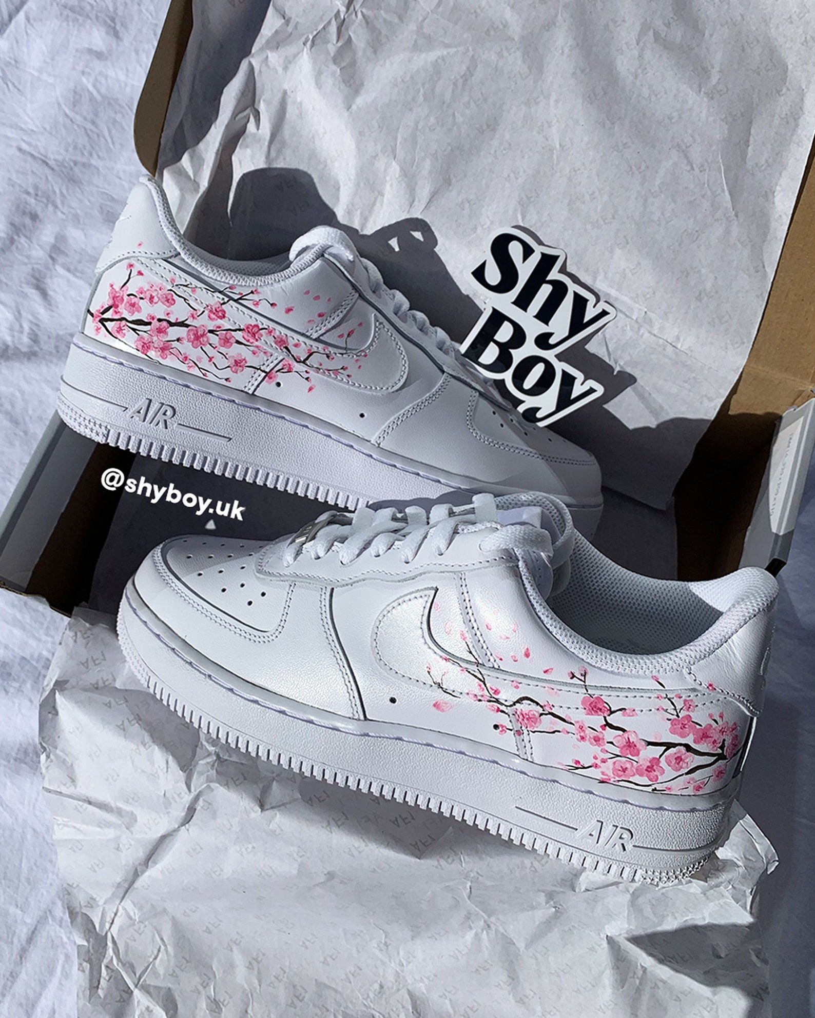 Custom Nike Air Force 1 Pink Blossom | Etsy