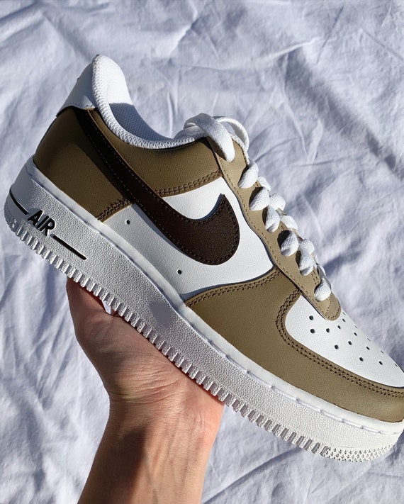 custom brown air force ones