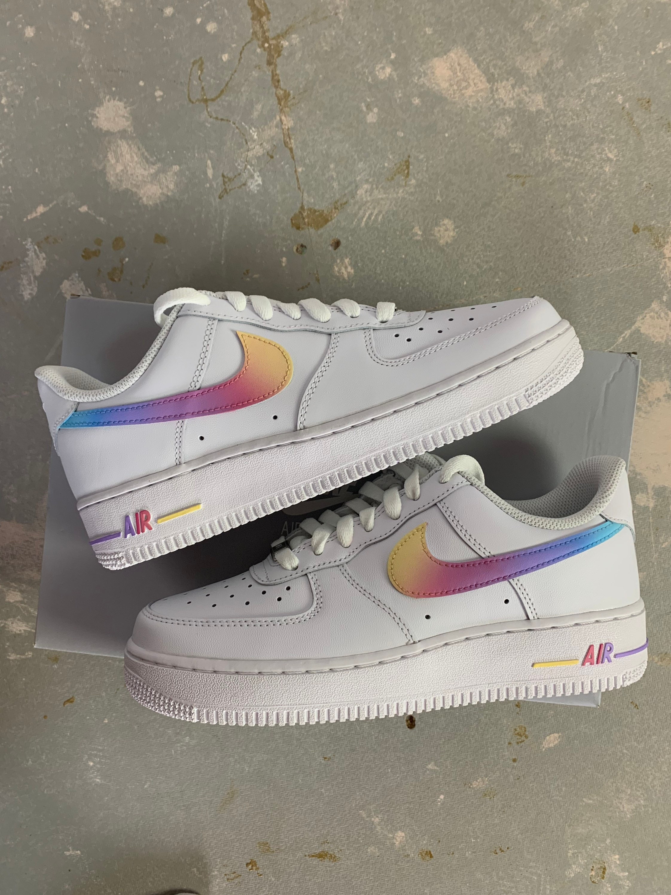 Custom Nike Air Force 1 Rainbow Gradient - Etsy