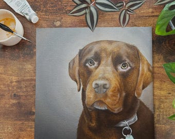 Personalisiertes Haustier Portrait, Individuelle Hunde und Katzen Gemälde, Fotorealistische Ölgemälde, Erinnerungsgeschenk, Tier Kunst auf Leinwand, vom Foto