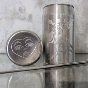 Ripple engraved metal cups