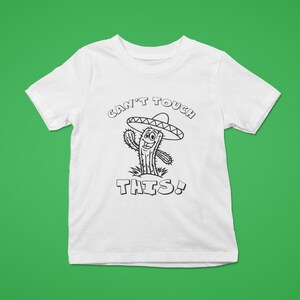 Can&#39;t touch this coloring svg for kids, Cute cartoon cactus, coloring page, coloring svg png jpg