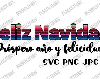 Feliz Navidad SVG, Spanish merry Christmas svg, Christmas svg, Christmas Design, Cut File Sublimation Printable svg png jpg