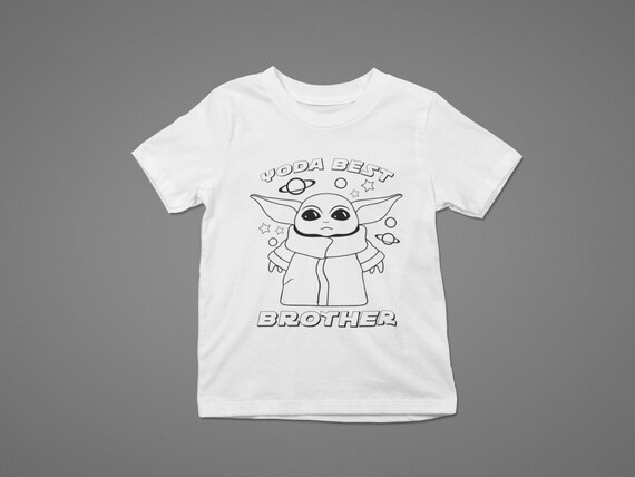 Brother Baby Yoda Coloring Svg 