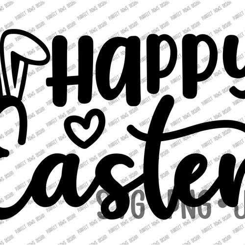 Happy Easter SVG Digital Cut File Sublimation Instant Etsy