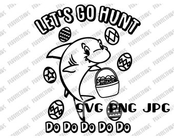 Vamos caçar, fazer, fazer, colorir tubarão svg, tubarão de desenho animado svg, colorir svg para crianças, colorir svg, feliz páscoa svg, engraçado svg para crianças