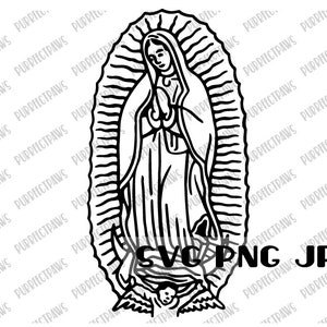 Virgen de Guadalupe SVG, download instantâneo de imagem digital svg png jpg