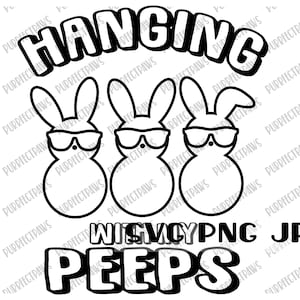 Hanging With My Peeps Coloring SVG, Coloring Page, Digital Cut File ...