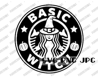 基本的な魔女 SVG、ハッピーハロウィーン、面白い、カットファイル、昇華、クリップアート、即時ダウンロード svg png jpg