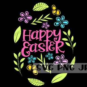 Joyeuses Pâques SVG, Fichier de coupe numérique, Sublimation, Imprimable, Téléchargement instantané svg png jpg