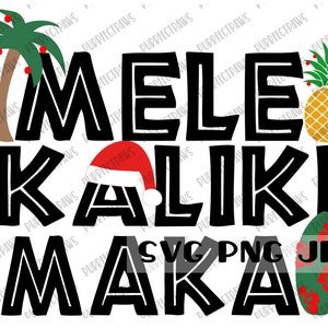 Mele Kalikimaka SVG, Hawaiian Christmas SVG, Digital Image, Instant Download svg png jpg