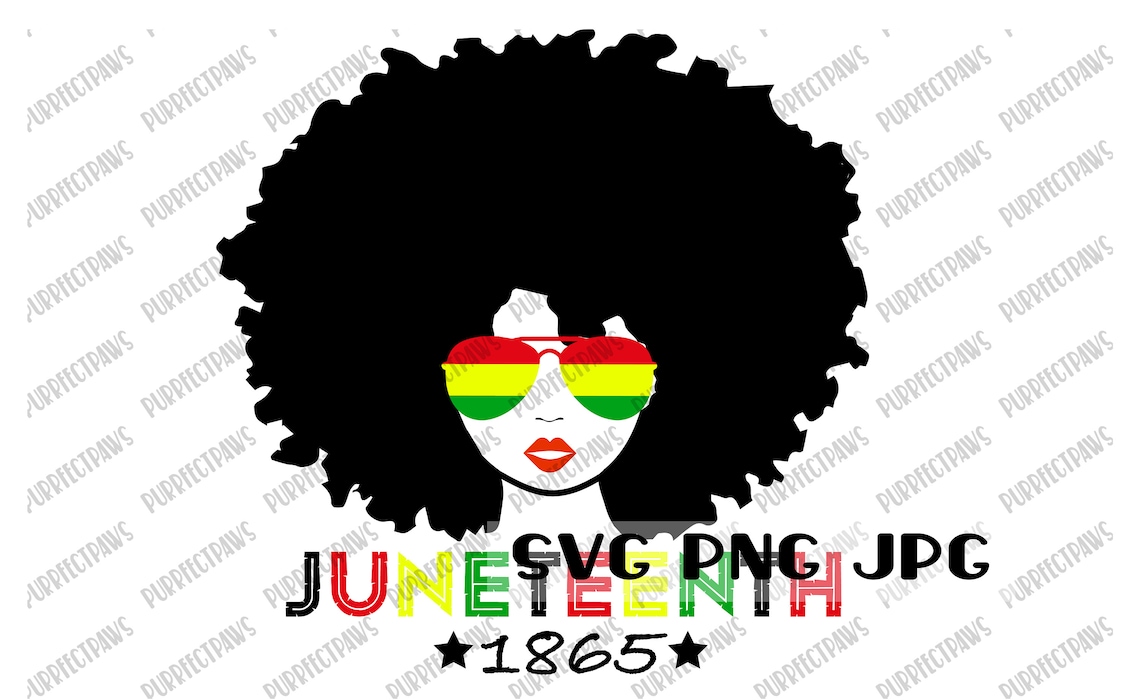 Juneteenth Afro Lady SVG