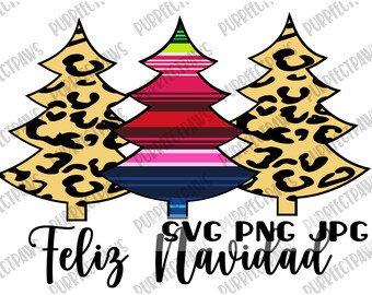 Feliz Navidad Christmas SVG, Merry Christmas, Christmas svg, Christmas design, Christmas tree, Cut File, Sublimation, Printable svg png jpg