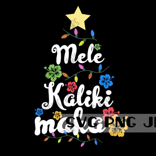 Mele Kalikimaka SVG Hawaiian Christmas Tree Svg Christmas Etsy