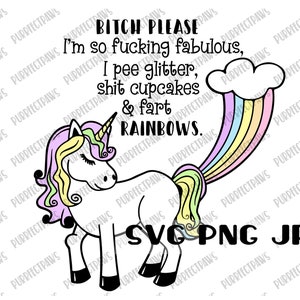 Funny Unicorn SVG, Funny Digital Cut File, Sublimation, Instant Download, Printable, svg png jpg