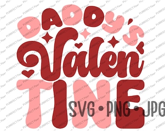 Svg de la Saint-Valentin pour papa, conception de t-shirt rétro Happy Valentine's Day, svg png jpg