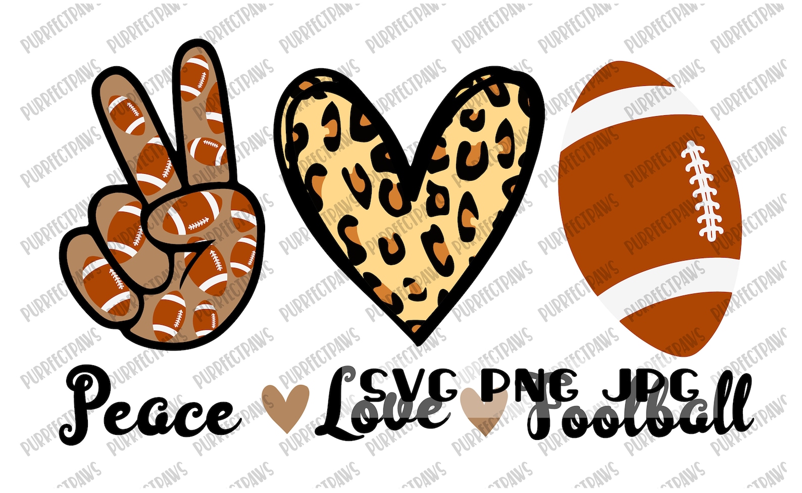 Peace Love Football SVG Sports Svg Peace Svg Love Svg - Etsy