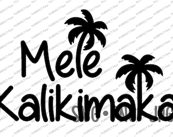 Mele Kalikimaka, palma hawajska Boże Narodzenie SVG PNG JPG natychmiastowe pobieranie