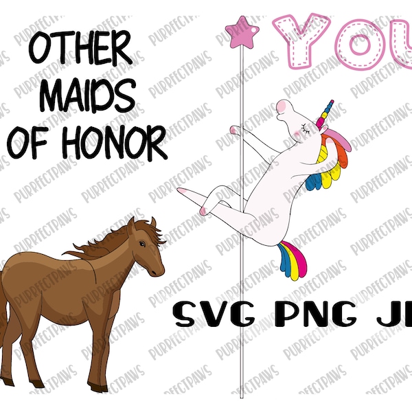 Other vs You Unicorn svg, Funny Unicorn SVG,  Other Maid of Honor and You svg,png jpg