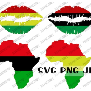 Afrika Svg Bundle, Lippen Svg, schwarze Geschichte Monat Svg, Afrika Karte Svg, Cricut, Svg png jpg