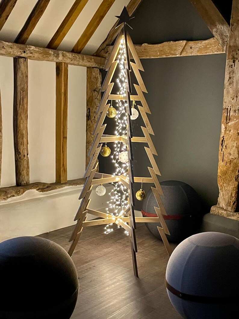 The Sustainable Christmas Tree Unique Design Solid Oak Etsy Denmark