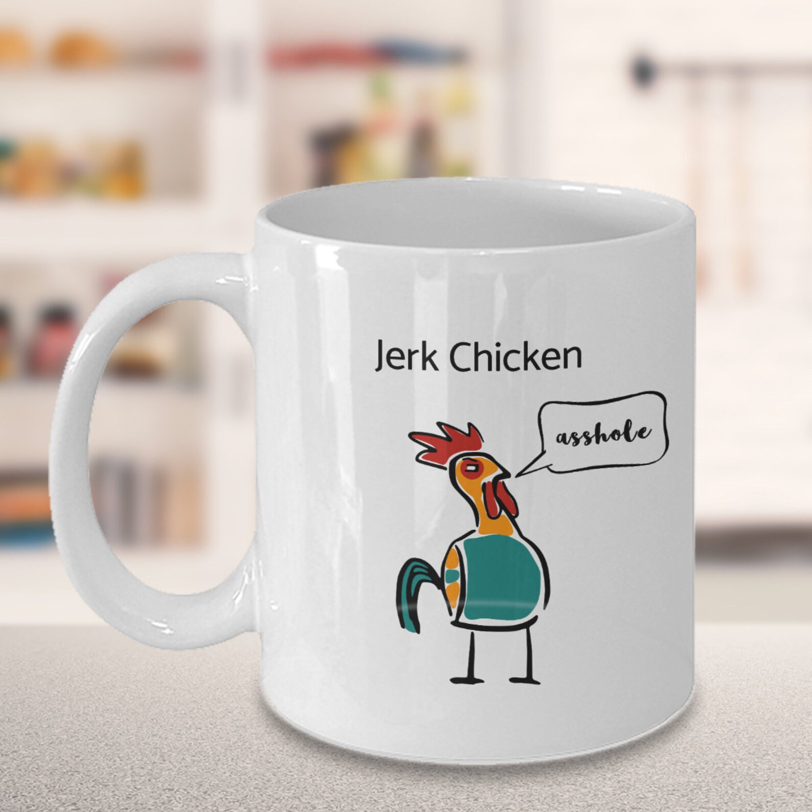 Fowl language bird mug fowl language mug Jerk Chicken Mug Etsy