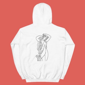 L'Art Imite La Realite French Quote with Aphrodite Greek Goddess Graphic Hoodie